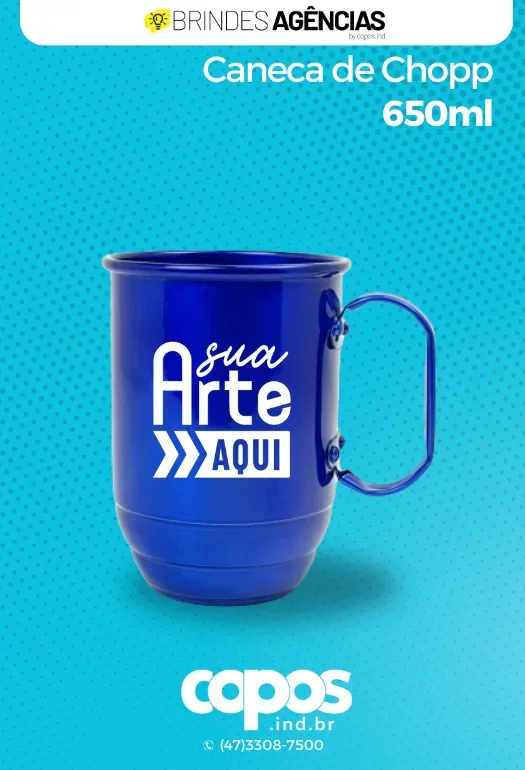 Caneca 650ml Alum&iacute;nio